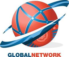 vector abstract aarde wereldbol logo ontwerp. abstract wereldbol logo sjabloon.