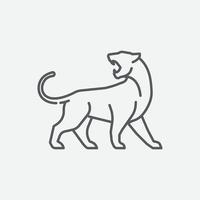tijger silhouet logo icoon. wilde kat ontwerp element. poema. jaguar. luipaard icoon. vector illustratie