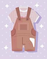 baby overall en jurk kleren slijtage icoon vector