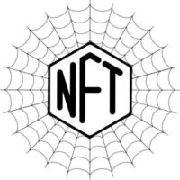 nft pictogrammen nft logo nft vector illustratie