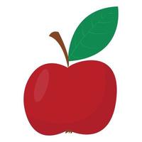 rood appel in tekenfilm stijl. vector illustratie geïsoleerd Aan wit achtergrond.