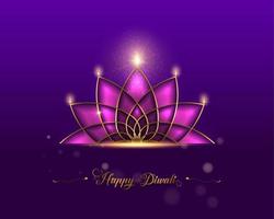 gelukkig diwali festival van lichten Indië viering kleurrijk sjabloon. grafisch banier ontwerp van Indisch lotus diya olie lampen, modern ontwerp in levendig kleuren. vector kunst stijl, helling kleur achtergrond