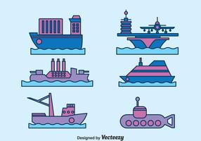 Water Transport Collectie Vector