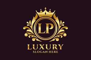 eerste lp brief Koninklijk luxe logo sjabloon in vector kunst voor luxueus branding projecten en andere vector illustratie.