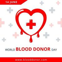 wereld bloed schenker dag, 14e juni illustratie van bloed bijdrage concept ontwerp voor banier en folder. vector illustratie