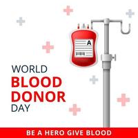 wereld bloed schenker dag, 14e juni illustratie van bloed bijdrage concept ontwerp voor banier en folder. vector illustratie