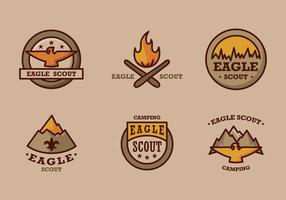 Eagle scout logo vintage vector pack