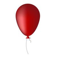 rood schitteren ballon met lintje. vector