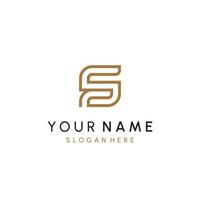 prachtige luxe letter ss monogram in oneindige vorm, elegante circulaire letter s en s logo sjabloon vector