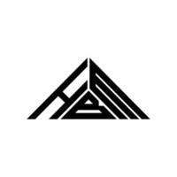hbm brief logo creatief ontwerp met vector grafisch, hbm gemakkelijk en modern logo in driehoek vorm geven aan.