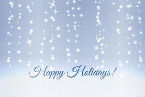 gelukkig vakantie zilver blauw Kerstmis lichten achtergrond vector