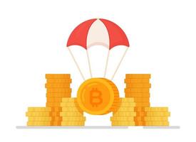 vector voorraad illustratie van bitcoins. goud bitcoin vector. virtueel geld.