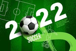 2022 voetbal lay-out ontwerp , Amerikaans voetbal , achtergrond illustratie. vector