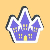 sticker . achtervolgd huis halloween elementen. mooi zo voor afdrukken, folder, affiches, advertentie, logo, partij decoratie, groet kaart, enz. vector