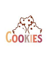 koekjes logo vector t-shirt ontwerp