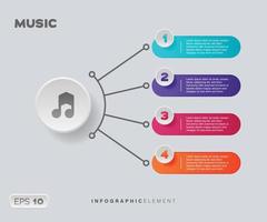 muziek- infographic element vector