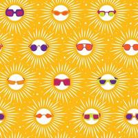 zonnen in zonnebril van divers vormen. patroon. vector