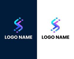 brief s met snel teken modern logo ontwerp sjabloon vector