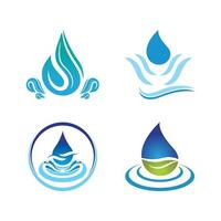 water laten vallen logo icoon illustratie vector