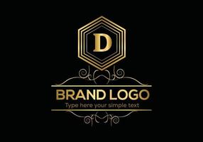 eerste brief luxe logo sjabloon in vector kunst voor restaurant, hotel, heraldisch, sieraden, mode, en andere vector illustratie.