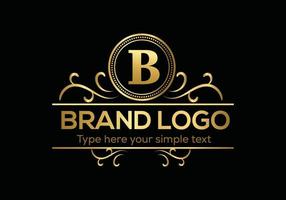 eerste brief luxe logo sjabloon in vector kunst voor restaurant, hotel, heraldisch, sieraden, mode, en andere vector illustratie.