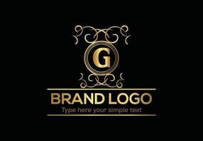 eerste brief luxe logo sjabloon in vector kunst voor restaurant, hotel, heraldisch, sieraden, mode, en andere vector illustratie.