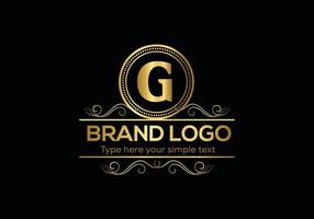 eerste brief luxe logo sjabloon in vector kunst voor restaurant, hotel, heraldisch, sieraden, mode, en andere vector illustratie.