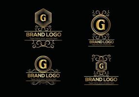 eerste brief luxe logo sjabloon in vector kunst voor restaurant, hotel, heraldisch, sieraden, mode, en andere vector illustratie.