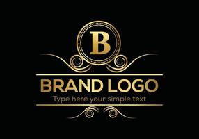 eerste brief luxe logo sjabloon in vector kunst voor restaurant, hotel, heraldisch, sieraden, mode, en andere vector illustratie.