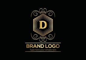 eerste brief luxe logo sjabloon in vector kunst voor restaurant, hotel, heraldisch, sieraden, mode, en andere vector illustratie.