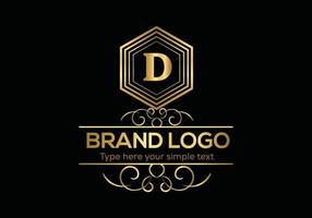 eerste brief luxe logo sjabloon in vector kunst voor restaurant, hotel, heraldisch, sieraden, mode, en andere vector illustratie.