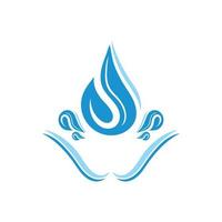 water laten vallen logo icoon illustratie vector