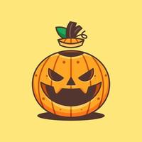 schattig pompen halloween vector