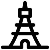 eiffel toren icoon, op reis thema vector