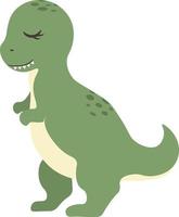 dinosaurus met een kind geïsoleerd vector illustratie Aan wit achtergrond