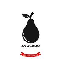 avocado illustratie icoon vector logo sjabloon in treny vlak ontwerp