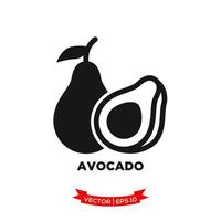 avocado illustratie icoon vector logo sjabloon in treny vlak ontwerp