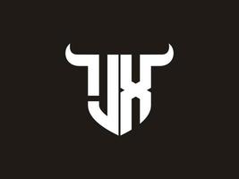 eerste jx stier logo ontwerp. vector