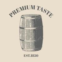 logo houten bier vat logo - vector illustratie, retro wijnoogst stijl logo vector voorwerp sjabloon ontwerp