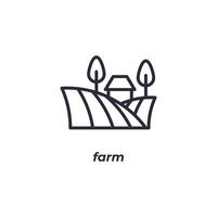 vector teken boerderij symbool is geïsoleerd Aan een wit achtergrond. icoon kleur bewerkbaar.