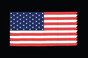 grunge Verenigde Staten van Amerika vlag.vintage Amerikaans vlag.vector. vector