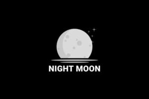 nacht maan logo ontwerp sjabloon vector