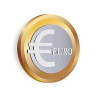 goud euro munten geïsoleerd Aan wit achtergrond, vector