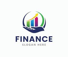 modern financieel logo ontwerp idee vector