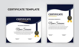 creatief certificaat van prestatie sjabloon set. vector