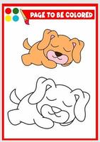 kleur boek voor kinderen. schattig hond vector