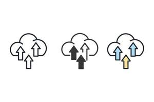 wolk toegang pictogrammen symbool vector elementen voor infographic web