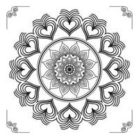 creatief, modern, abstract en professioneel luxe siermandala-achtergrondontwerp of patroonontwerpvector vector