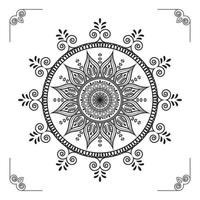 creatief, modern, abstract en professioneel luxe siermandala-achtergrondontwerp of patroonontwerpvector vector