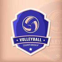 volleybal logo insigne voor kampioenschap vector